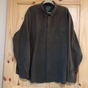 WOOLRICH 3XXXL LONG MEN’S flannel shirt OLIVE GREEN